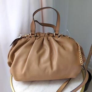INC Caramel Pouch Crossbody Bag